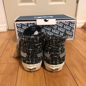 vans women's og old skool lx tweed sneakers